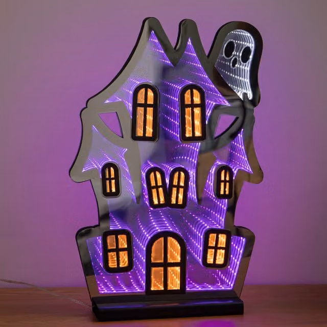 Samuel Alexander Multicolour Halloween Haunted House Infinity Light Decoration with LED Effect