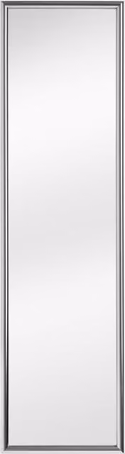 Maison by Premier Modern Rectangular Freestanding Mirror with Plastic Frame in Silver and Black