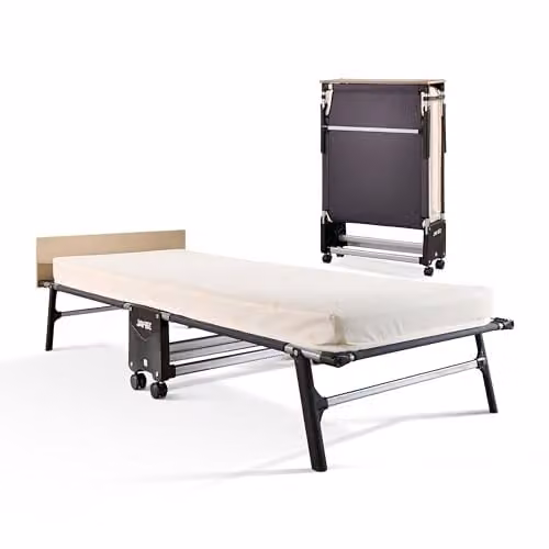 JAY-BE Tourist Single Folding Rollaway Bed with Contract Mattress, W/D/H: 80 x 190 x 24 cm