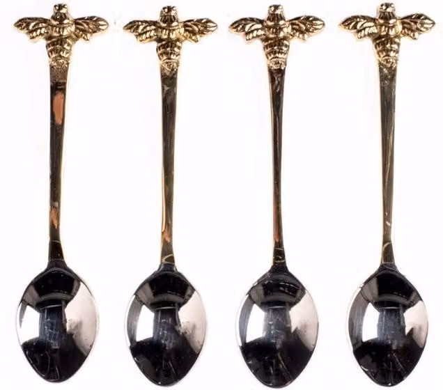 Selbrae House Gold Bee Stainless Steel Teaspoons, Set of 4