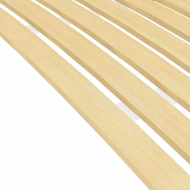 Berkfield Home Foldable Slatted Bed Base with 17 Cambered Sprung Wood Slats, W: 80 cm, L: 200 cm, Natural