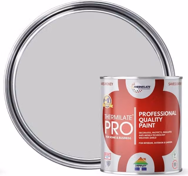 Thermilate Technologies Pro Flex Multi Surface All-in-One Matt Paint in Manhattan Grey, 5 l