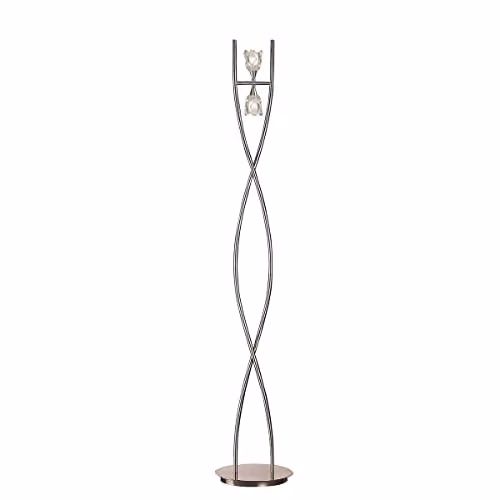 Netlighting Inspired Mantra Amel 2 Light G9 Floor Lamp in Polished Chrome and Grey