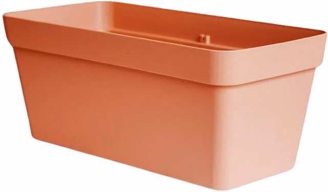 Lemon Pavilion Furniture and Decor Cleo Rectangle Window Box Planter in Orange and Brown, W: 59 cm, D: 27.5 cm, H: 24.6 cm