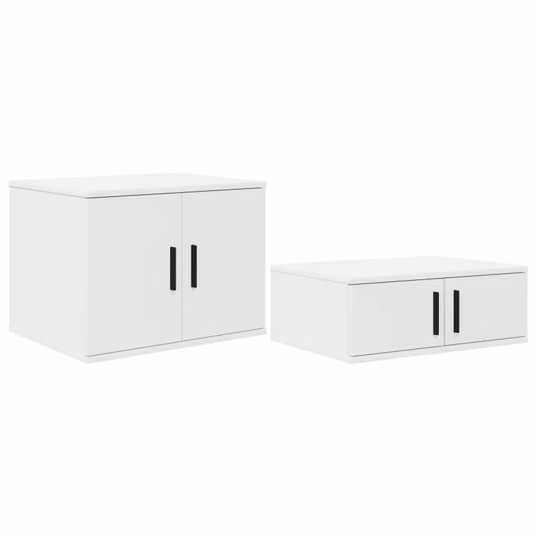 Berkfield Home Modern White MDF Storage Cabinet W: 127 cm, D: 40 cm, H: 40 cm