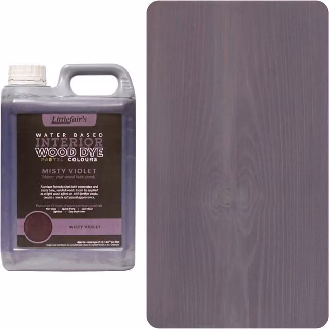 Littlefairs Indoor Wood Stain in Misty Violet Purple, 18000l
