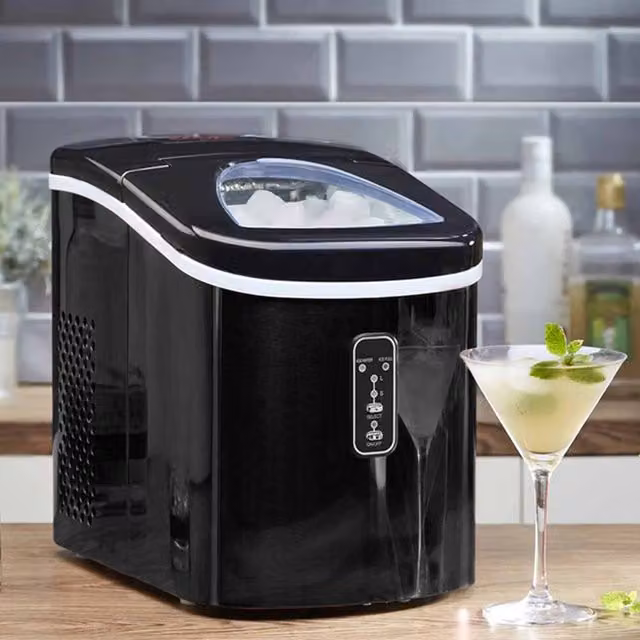 Cooks Professional Counter Top Ice Maker Machine with 2.2L Tank and Ice Scoop, Black