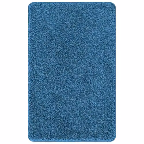 vidaXL Anti-slip Blue Polyester Bath Mat, W: 60 cm, D: 90 cm