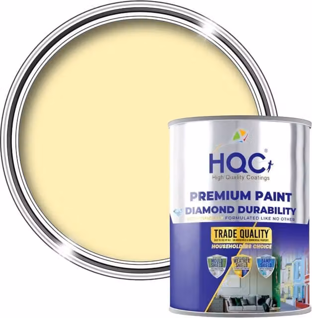HQC PAINTS Mould Resistant Water Based Insulating Anti-Condensation Base Coat, 5 l, Light Yellow