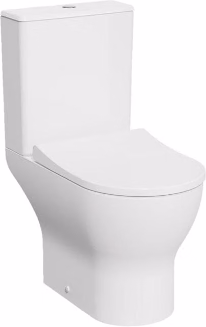 Clifton Rimless Square Pan Toilet Set with Soft Close Seat in White