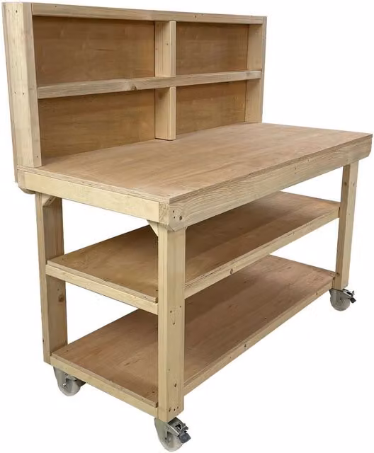Arbor Garden Solutions Eucalyptus Hardwood Top Wooden Workbench in Multi-colour, Width: 180 cm