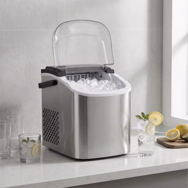 SONGMICS Silver Countertop Ice Cube Maker