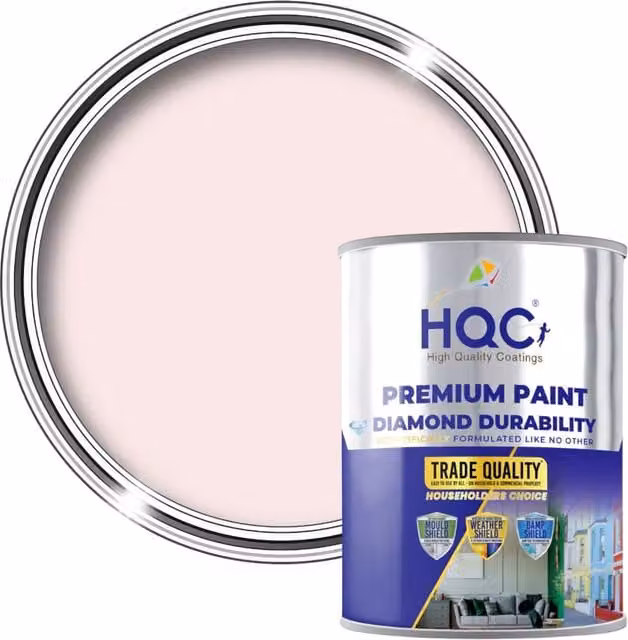 HQC PAINTS Mould Resistant Matt Kitchen Dispersion Paint in Pink, 5 l