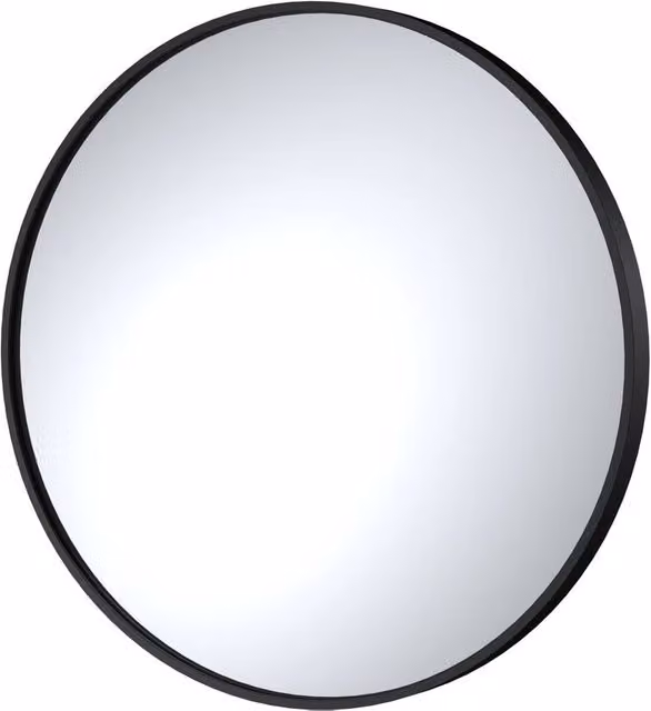 Balterley Round Black Wall Bathroom Mirror, Diameter: 80 cm