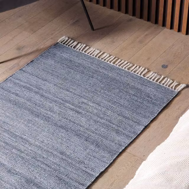 Wyld and Coco Grey Hand-woven PET Indoor-Outdoor Rug, W: 80 cm, L: 150 cm