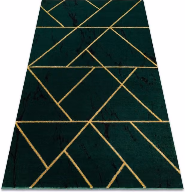 RugsX Emerald Green Geometric Glamour Rug, W: 180 cm, D: 270 cm