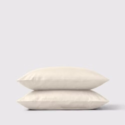 Bedable Cotton Sateen Pillowcase Pair, Beige, 460 Thread Count