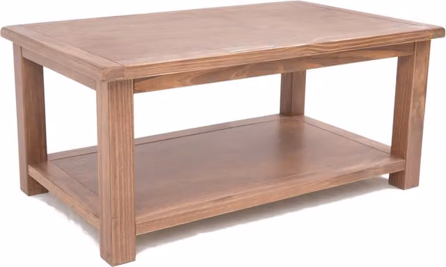 Cabinet Bits Modern Rectangular Pine Coffee Table in Brown, H45 x W100 x D60 cm