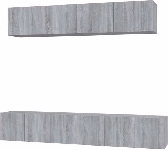Berkfield Home 5 Piece Grey Sonoma TV Cabinet Set in Engineered Wood