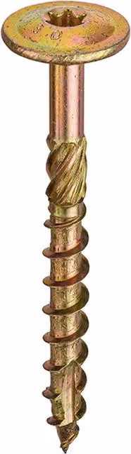 Eurotec Twistec Flange Head TX40 ZYP CE Woodscrews, Grey, 8.0 x 180 mm, Box of 50