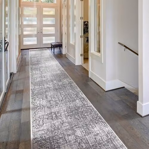 runrug Reversible Indoor/Outdoor Carpet Runner Rug in Grey, W/D/H: 70 x 420 x 0.2 cm