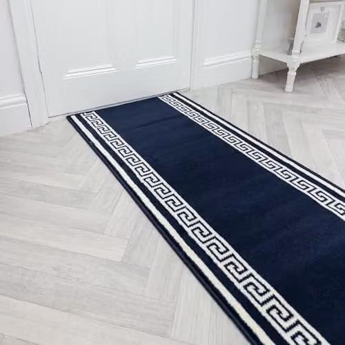 runrug Key Hallway Runner Rug in Blue, W/D/H: 80 x 240 x 0.9 cm