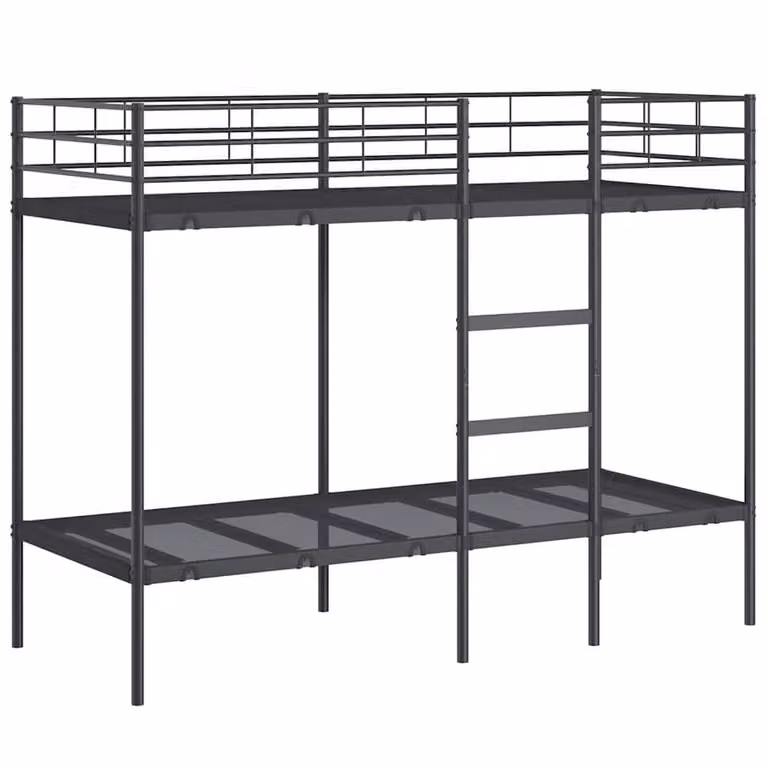Berkfield Home Metal Small Single Bunk Bed in Black