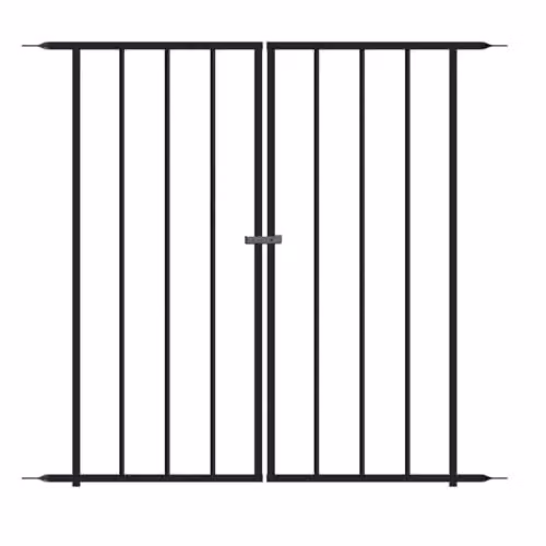 Primrose Abbey Road Black Galvanised Steel Swing Gate, Height: 92 cm