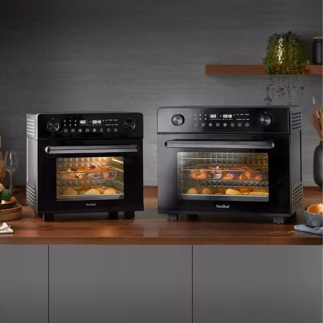 VonShef Hot Air Fryer Oven, Black, Width: 41 cm