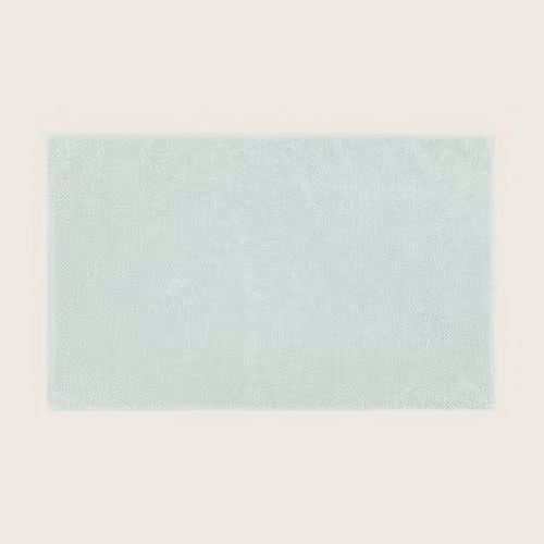 Misona Organic Cotton Luxury Reversible Towelling Bath Mat in Blue, W: 50 cm, D: 80 cm
