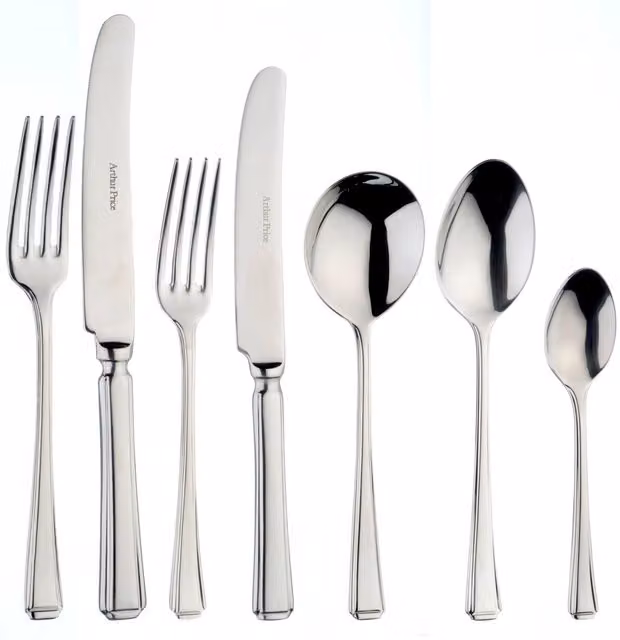 Arthur Price Harley 44 Piece Stainless Steel Cutlery Set for 6 People in Silver