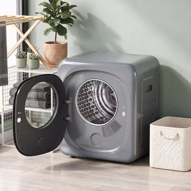 HOMCOM Silver 4kg Vented Front Loader Tumble Dryer with 5 Modes