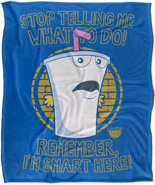 Cartoon Network Aqua Teen Hunger Force Extra Large Super Soft Silky Touch Polyester Throw Blanket in Multicolour