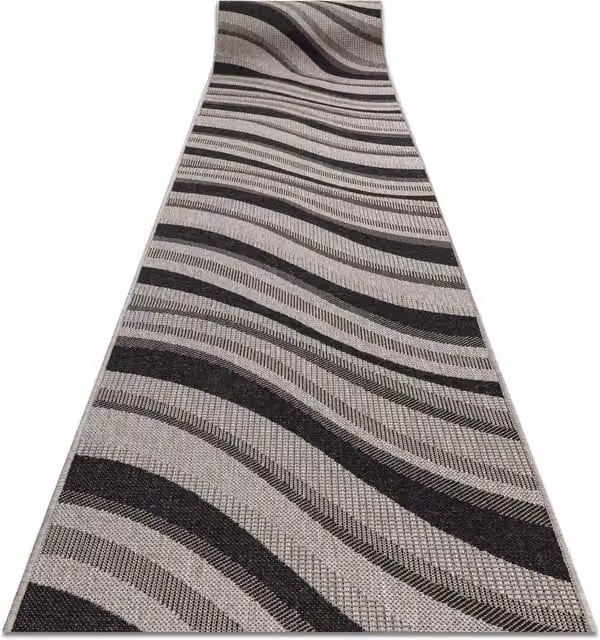 RugsX Floorlux Sisal Runner in Silver, W: 100 cm, L: 220 cm