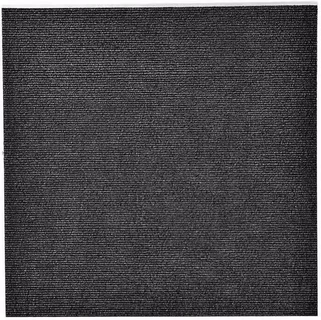 FLAVORA 20-Piece Office Carpet Tiles in Dark Grey, W/D: 50 x 50 cm