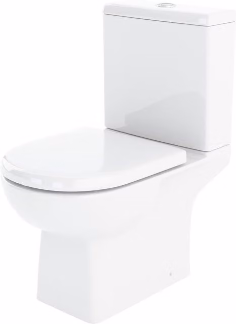 Balterley Modern Ceramic Close Coupled Toilet, White, W: 40.0 cm, D: 81.0 cm