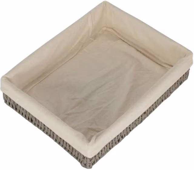 Red Hamper Straight Sided Open Weave Cotton Linen Paper Rope Trays in Grey, Size: XL