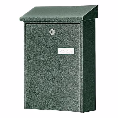 Burg-Wächter Daily 5861 GR Steel Wall Mounted Mailbox, Green, W/D/H: 30.5 x 22.5 x 75 cm