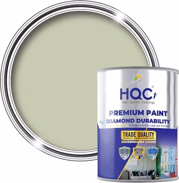 HQC PAINTS Sage Green Masonry Paint, 2.5 l