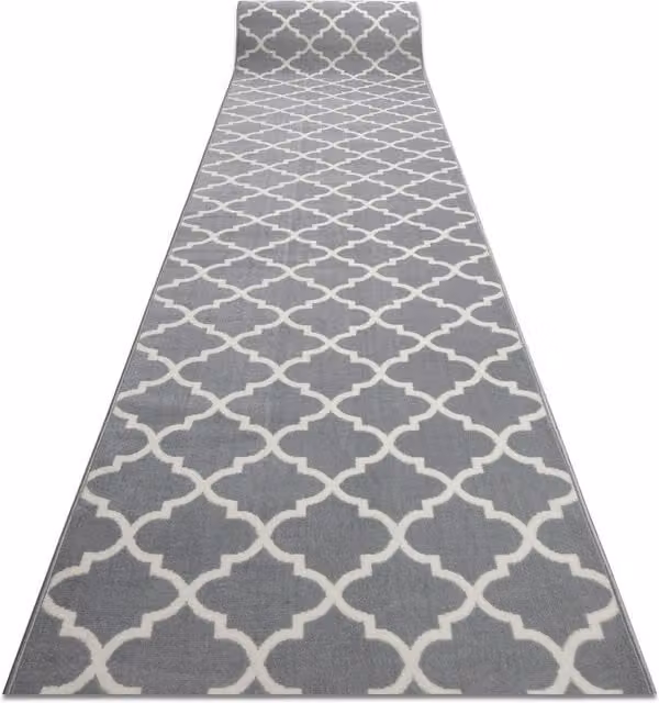 RugsX Morad Moroccan Runner in Grey, W: 90 cm, L: 110 cm