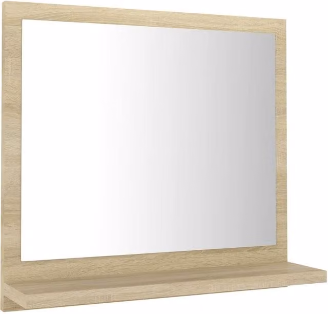 Berkfield Home Sonoma Oak Bathroom Mirror, Brown, W: 40 cm, D: 10.5 cm, H: 37 cm