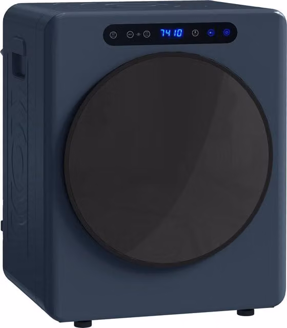 HOMCOM Blue Compact Front Loader Tumble Dryer with 5kg Capacity and Reversible Drum