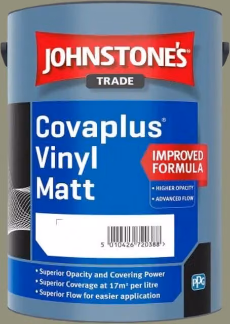 Johnstone's Covaplus Matt Dispersion Paint in Hemlock Green/Grey, 5 l