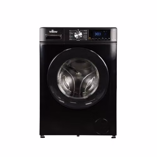 Willow Black Freestanding Front Loader Washing Machine with 1400 RPM and Child Lock