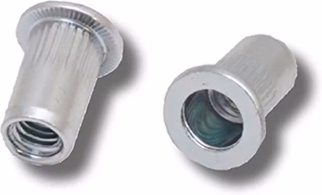 JRP Riveting Products M4 x 12.0 mm Flange Steel Rivet Nuts in Silver