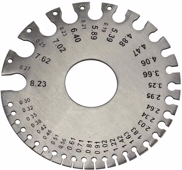 Faithfull Stainless Steel Wire Gauge in Grey and Silver (Metric and Imperial)