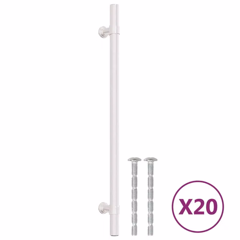 Berkfield Home 20 Pack Silver Brushed Stainless Steel Cabinet Handles, 224 mm