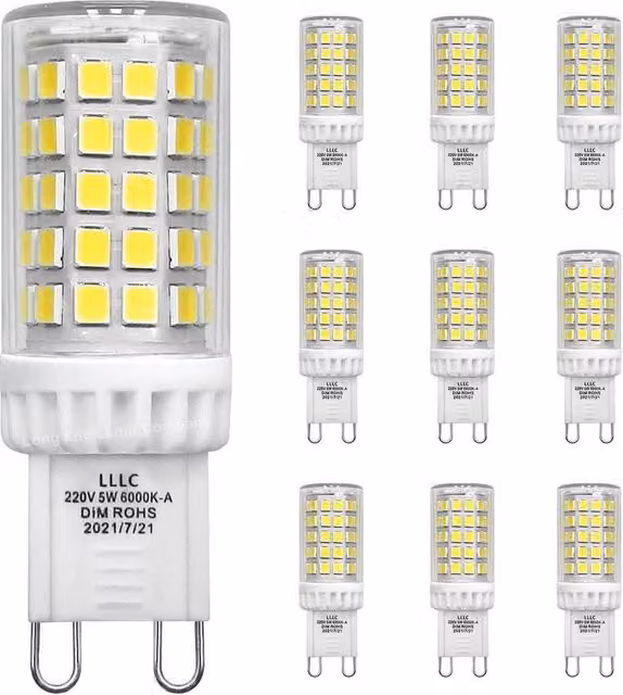SPETLEK Dimmable Cool White Energy Saving Replacement Light Bulbs, 10 Pack