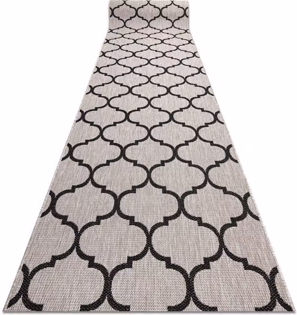 RugsX Floorlux Sisal Runner in Grey, W/D: 120 x 120 cm