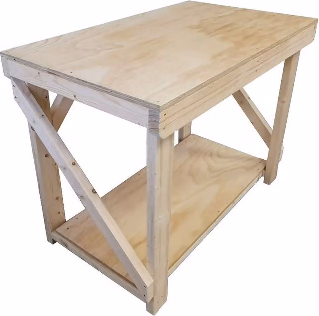 Arbor Garden Solutions Natural Plywood Top Wooden Workbench 150cm
